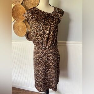Animal print casual dress small